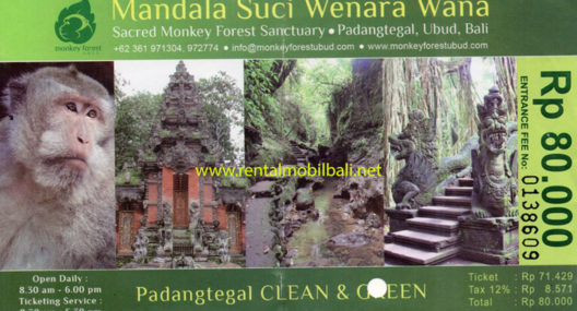 Harga Tiket Masuk Monkey Forest Ubud Bali