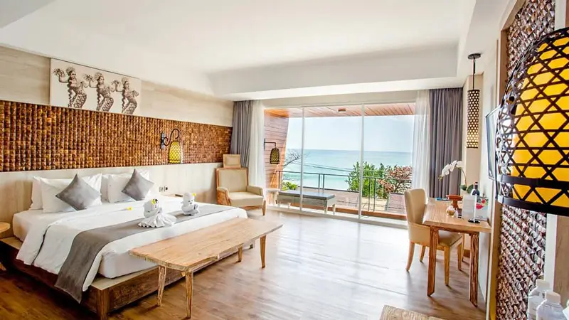 Kamar dengan pemandangan laut di Jimbaran Bay Beach Resort & Spa